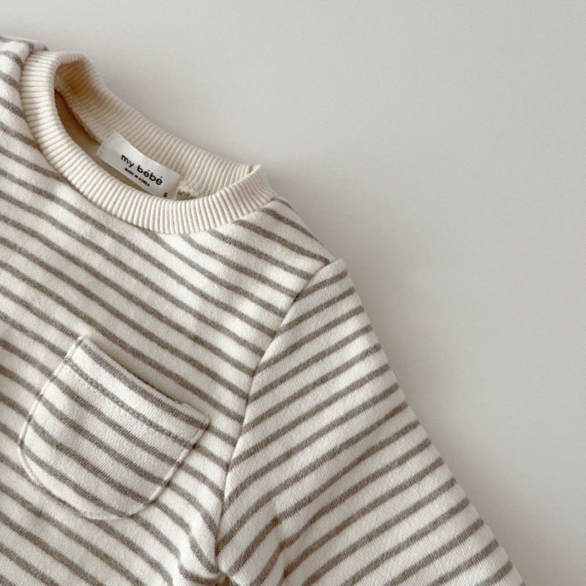 -ベビー ボーダー ロンパース ジャンプスーツ【mh0000198】 - mamahalo shop - 長袖ロンパース -  べビー服 - 子供服 - 男の子 - 女の子