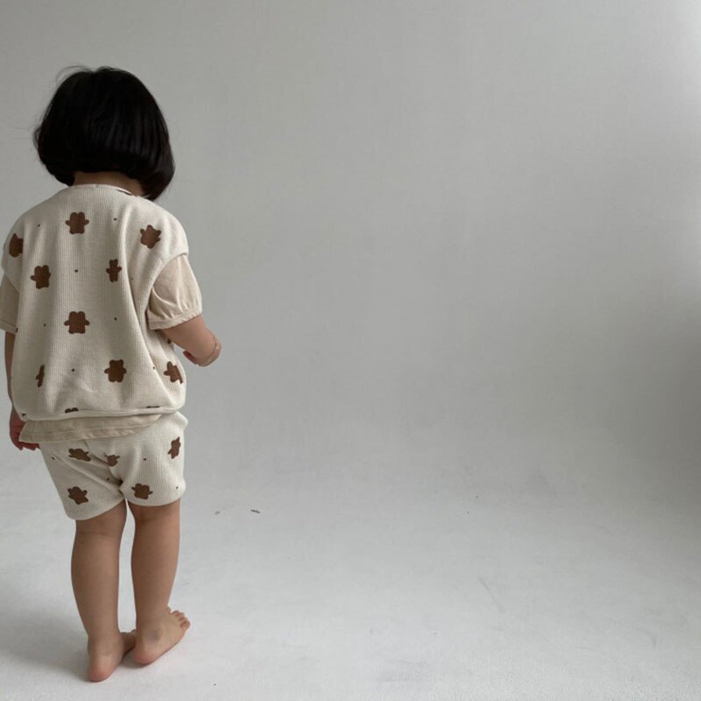 -キッズ くま セットアップ【mh0000448】 - mamahalo shop - ノースリーブセットアップ -  べビー服 - 子供服 - 男の子 - 女の子