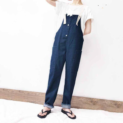 -キッズ デニム テープ サスペンダー サロペット リンク ママ お揃い コーデ【mh0000396】 - mamahalo shop - オーバーオール -  べビー服 - 子供服 - 男の子 - 女の子