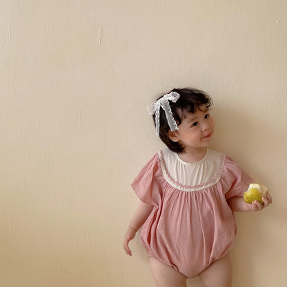 -ベビー バタフライ スリーブ ロンパース 48901799 - mamahalo shop - 半袖ロンパース -  べビー服 - 子供服 - 男の子 - 女の子