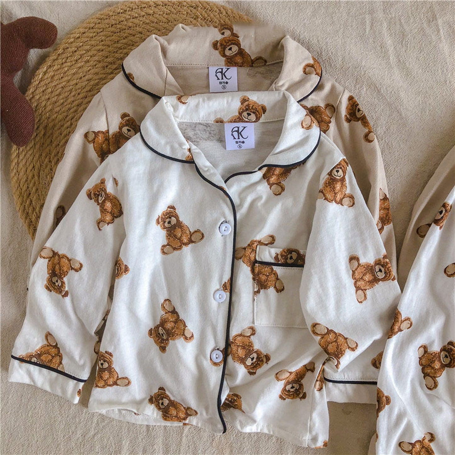 -キッズ くま 長袖パジャマセット【mh0000408】 - mamahalo shop - 長袖パジャマ -  べビー服 - 子供服 - 男の子 - 女の子