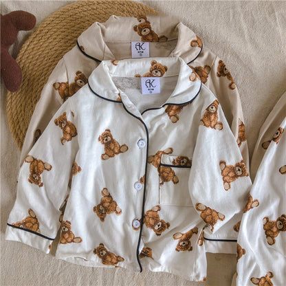 -キッズ くま 長袖パジャマセット【mh0000408】 - mamahalo shop - 長袖パジャマ -  べビー服 - 子供服 - 男の子 - 女の子