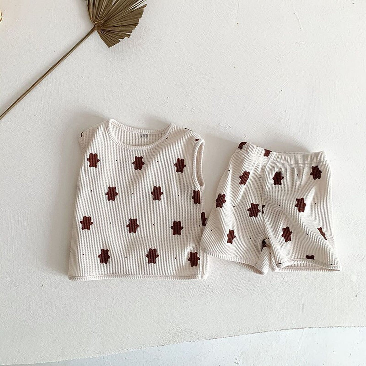 -ベビー セットアップ くま ベア タンクトップ パンツ【mh0000805】 - mamahalo shop - ノースリーブセットアップ -  べビー服 - 子供服 - 男の子 - 女の子