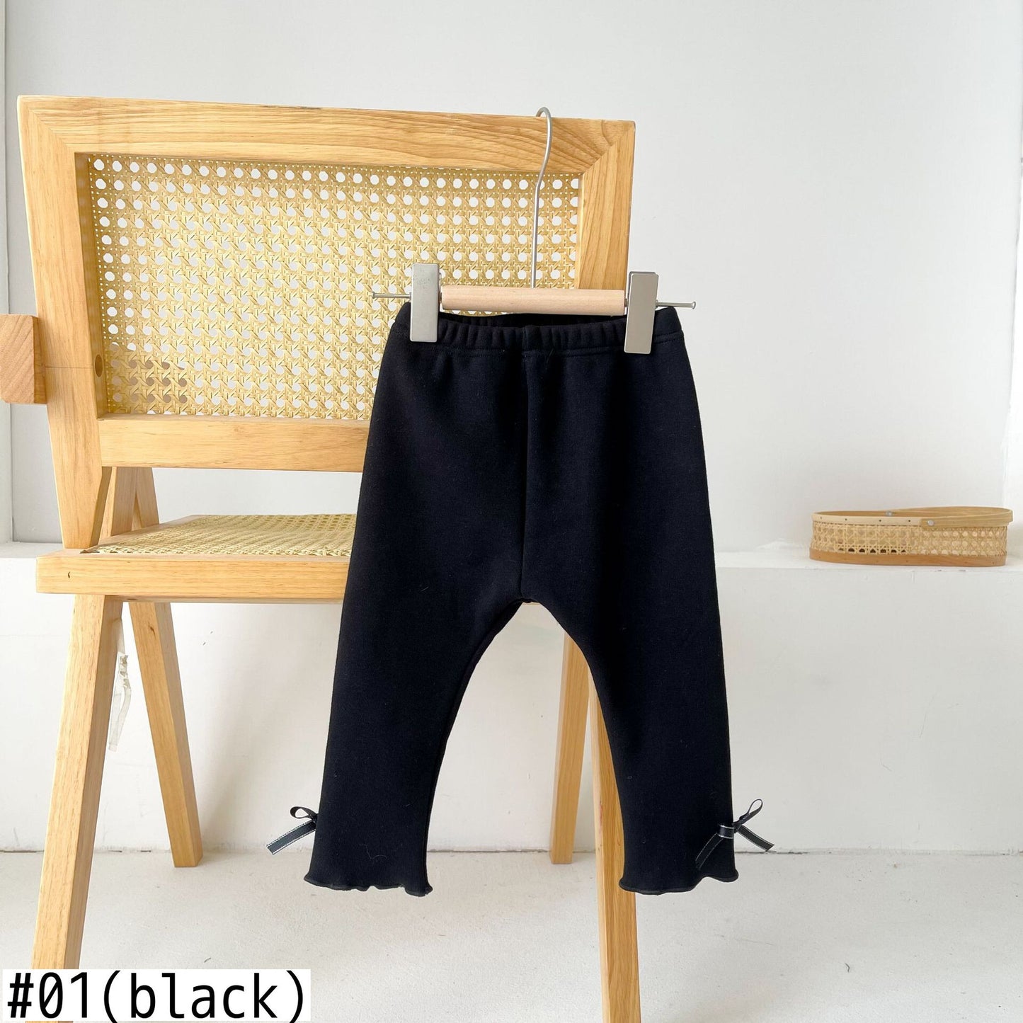 -ベビー リボン 裏起毛 レギンス パンツ【mh0000256】 - mamahalo shop - レギンスパンツ -  べビー服 - 子供服 - 男の子 - 女の子