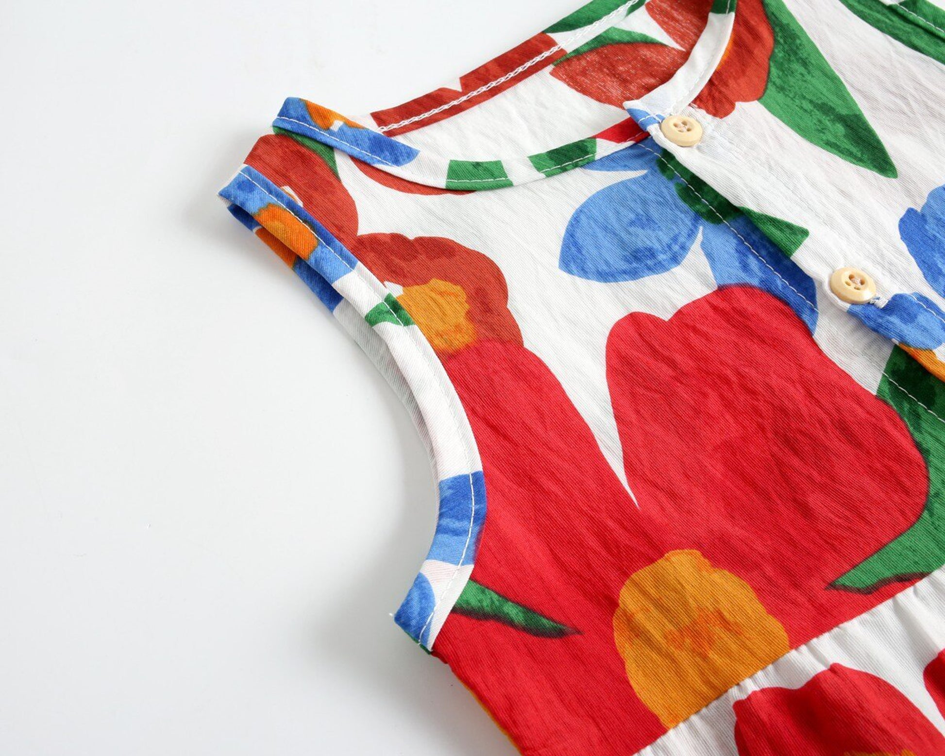 -ベビー フラワープリント ノースリーブジャンプスーツ タンクトップロンパース リゾートウェア 4カラー【mh0000482】 - mamahalo shop - ノースリーブジャンプスーツ -  べビー服 - 子供服 - 男の子 - 女の子