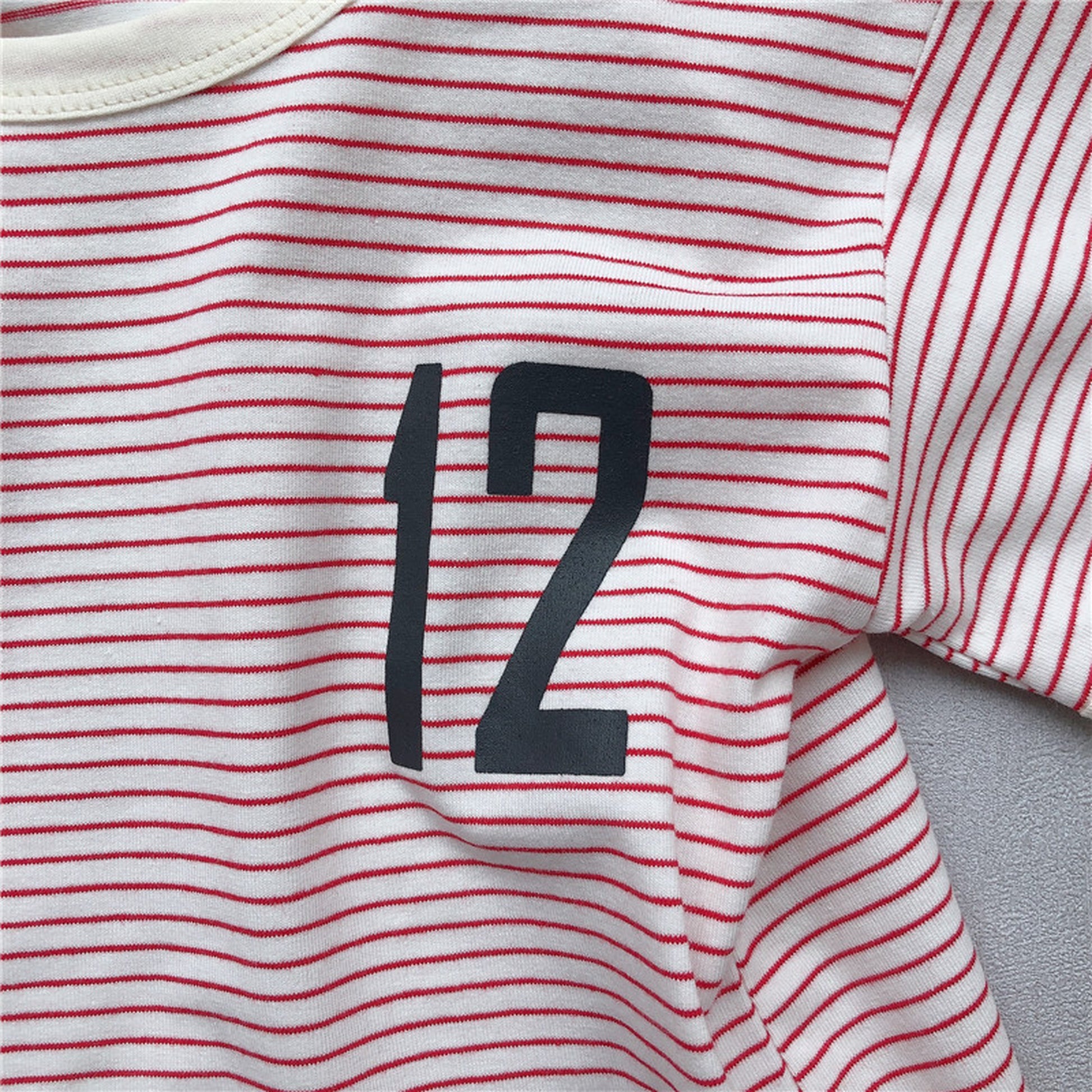 -キッズ ボーダー 半袖Tシャツ - mamahalo shop - 半袖Tシャツ -  べビー服 - 子供服 - 男の子 - 女の子