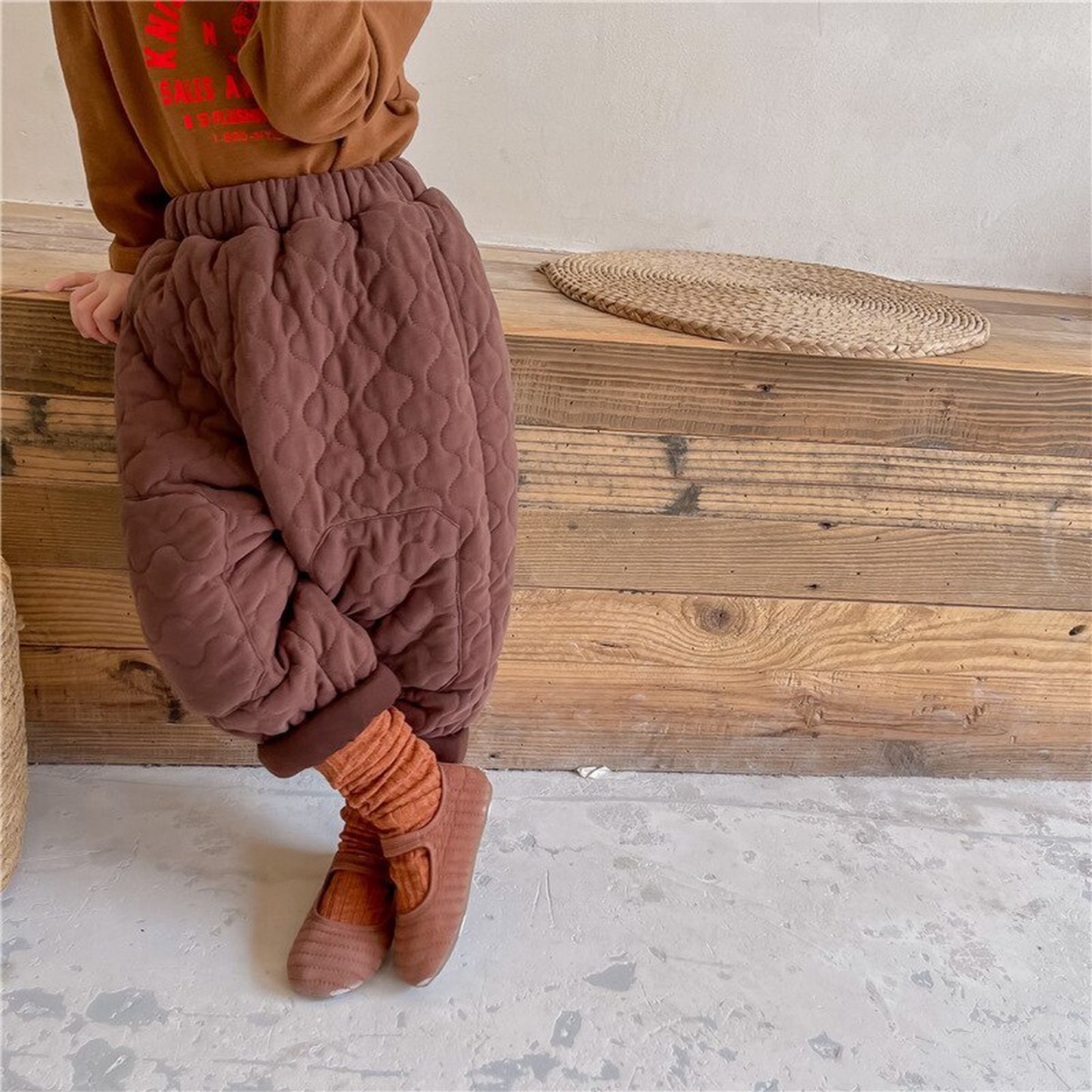 -キッズ キルティング アウター パンツ【mh0000250】 - mamahalo shop - ロングパンツ・スウェットパンツ -  べビー服 - 子供服 - 男の子 - 女の子