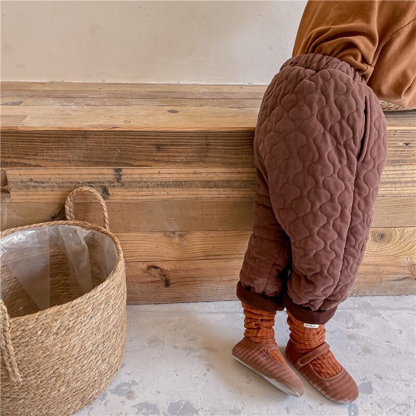 -キッズ キルティング アウター パンツ【mh0000250】 - mamahalo shop - ロングパンツ・スウェットパンツ -  べビー服 - 子供服 - 男の子 - 女の子