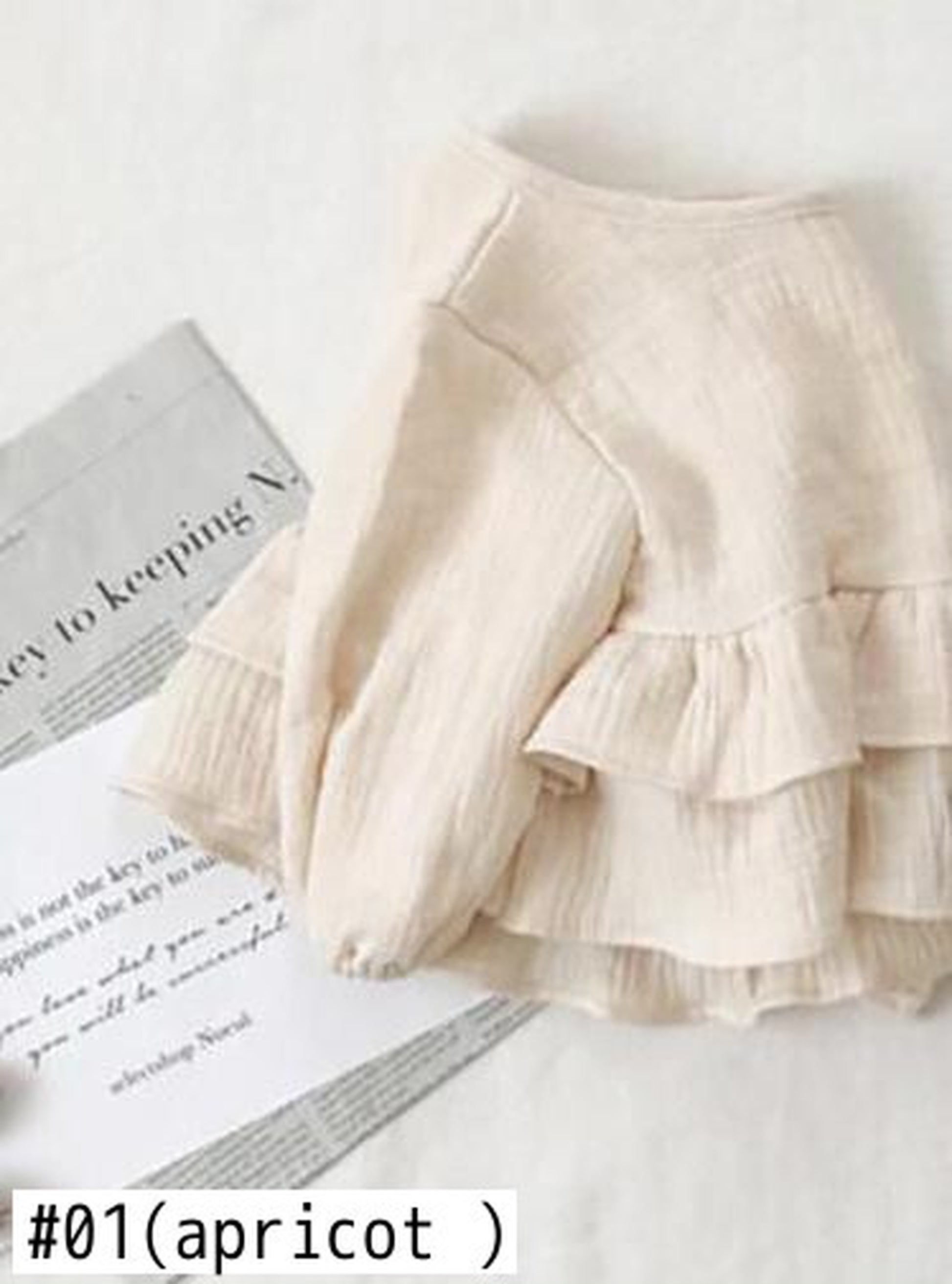 -キッズ ラッフル フリル トップス チュニック【mh0000200】 - mamahalo shop - 長袖シャツ・ブラウス -  べビー服 - 子供服 - 男の子 - 女の子