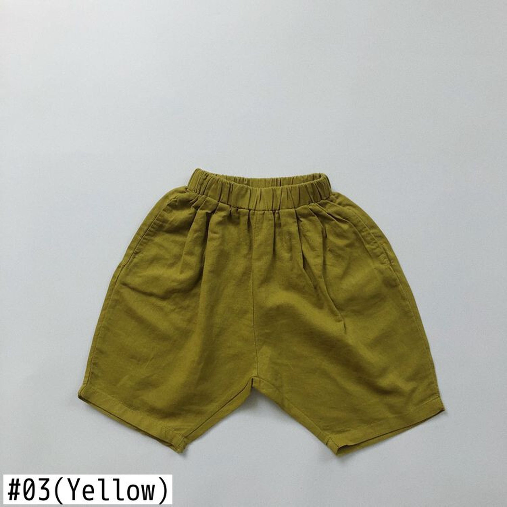 -キッズ コットンリネン サマー パンツ - mamahalo shop - ハーフパンツ・ショートパンツ -  べビー服 - 子供服 - 男の子 - 女の子