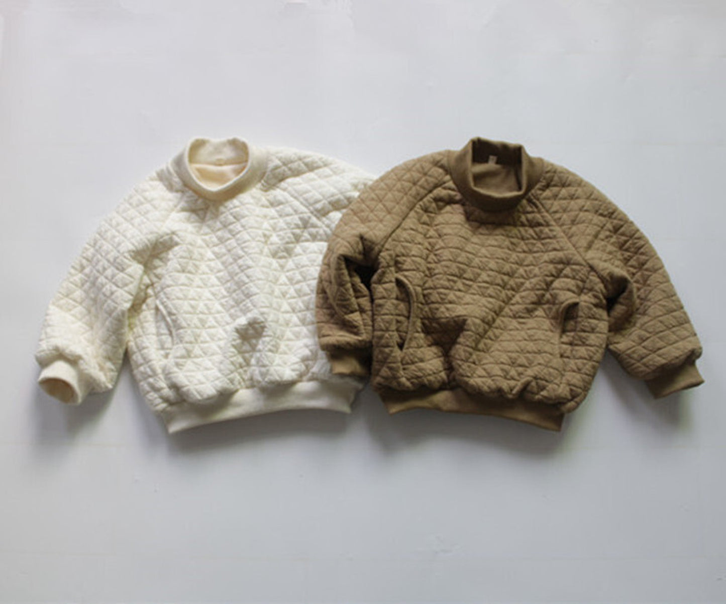 -キッズ 裏起毛 キルティング トレーナー トップス - mamahalo shop - トレーナー・フーディ -  べビー服 - 子供服 - 男の子 - 女の子