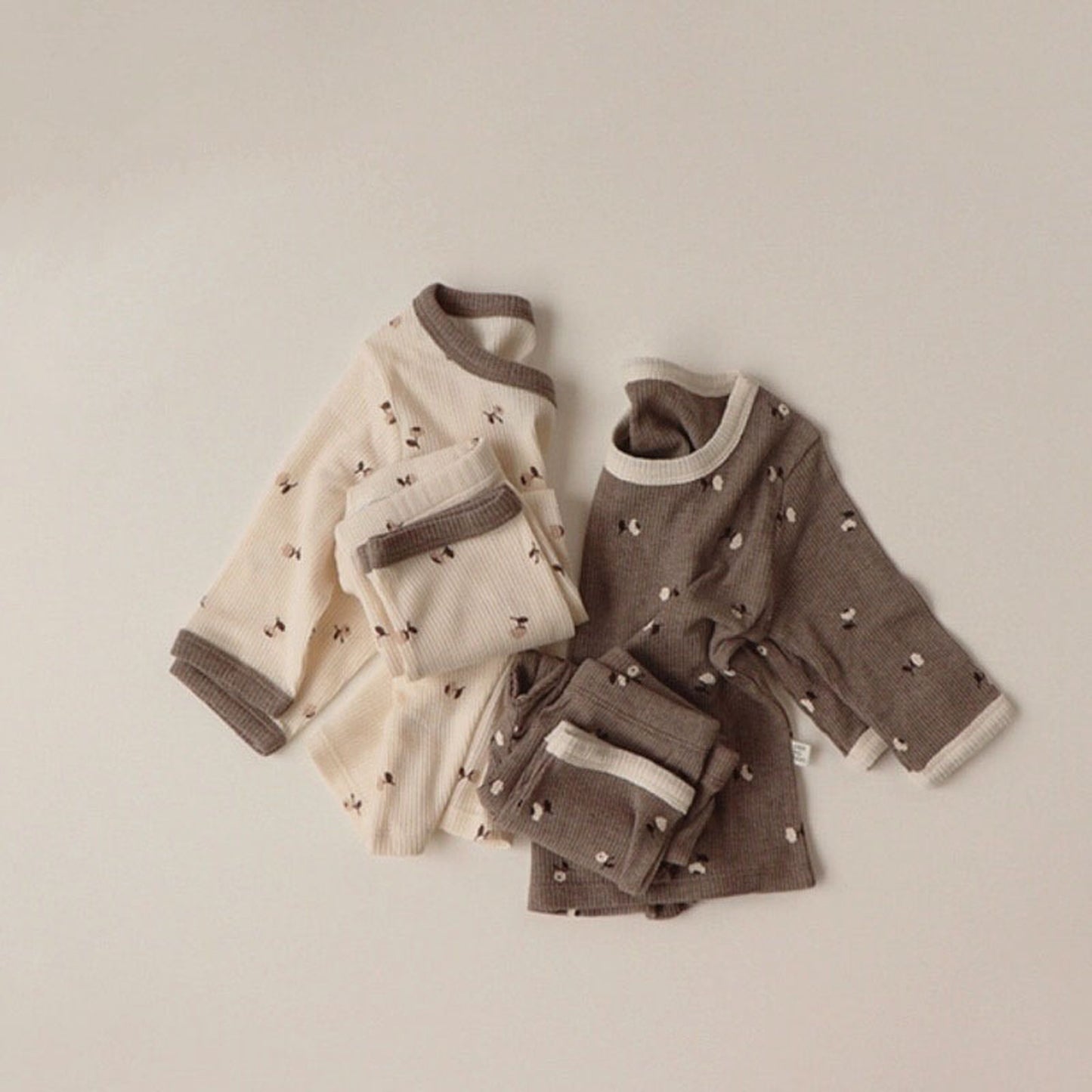 -ベビー フラワー セットアップ ロンパース トップス パンツ 帽子 ヘアバンド - mamahalo shop - ロンパースセットアップ -  べビー服 - 子供服 - 男の子 - 女の子