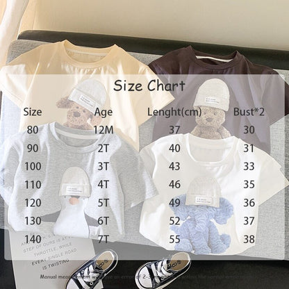 -キッズ アニマル ニット帽 Tシャツ【mh0000052】 - mamahalo shop - 半袖Tシャツ -  べビー服 - 子供服 - 男の子 - 女の子