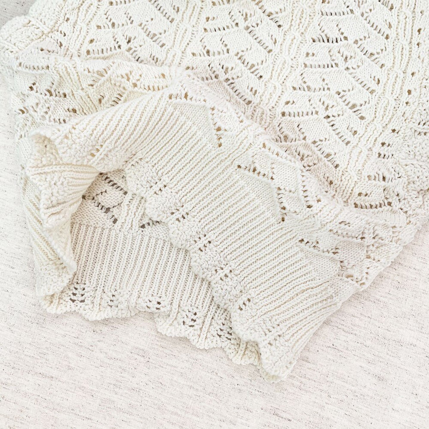 -ベビーキッズトップス レースニット フリル襟ベスト クリームアイボリー/イエロー/2カラー - mamahalo shop - ベスト -  べビー服 - 子供服 - 男の子 - 女の子