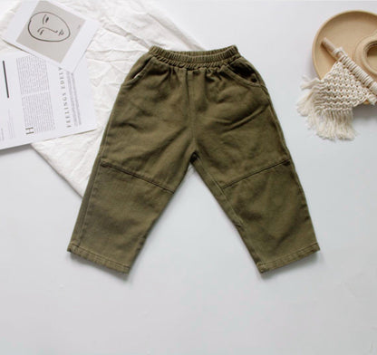 ロングパンツ・スウェットパンツ Army Green / 24M 80cm キッズ コットンリネン パンツ【mh0000220】