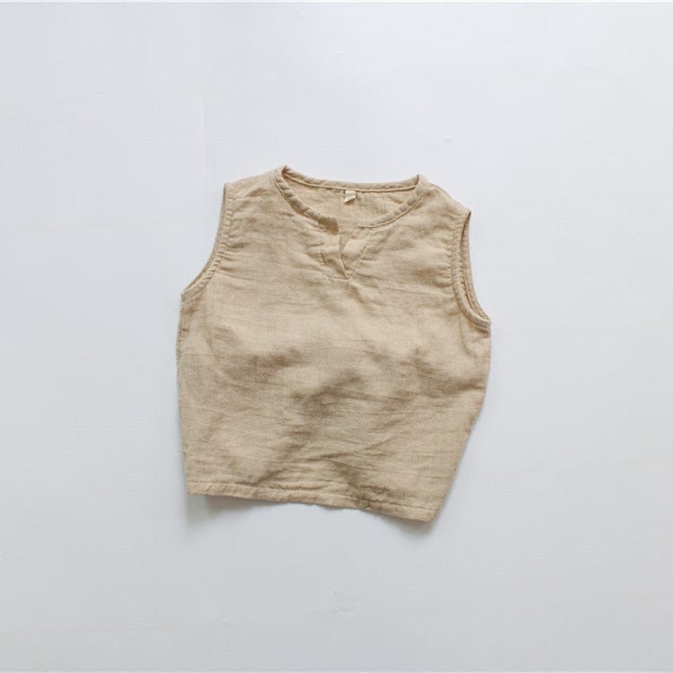 タンクトップ・キャミソール・ノースリーブトップス Beige / 12M 80cm キッズ ノースリーブ タンクトップ シャツ トップス【mh0000830】