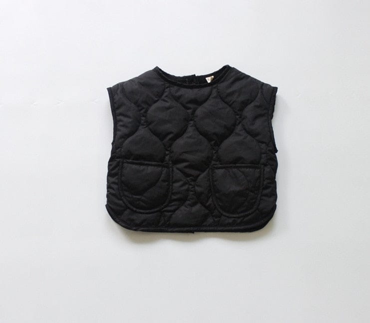 ベスト Black Vest / 24M/90cm キッズ キルティング 裏フリース スウェット ベスト パンツ【mh0001189】