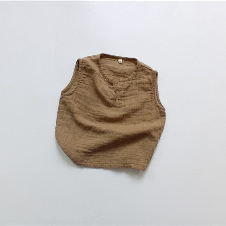 タンクトップ・キャミソール・ノースリーブトップス Khaki / 12M 80cm キッズ ノースリーブ タンクトップ シャツ トップス【mh0000830】