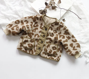ショートコート・ジャケット・ジャンパー Leopard / 80cm キッズ レオパード フリース ジャケット アウター【mh0000287】