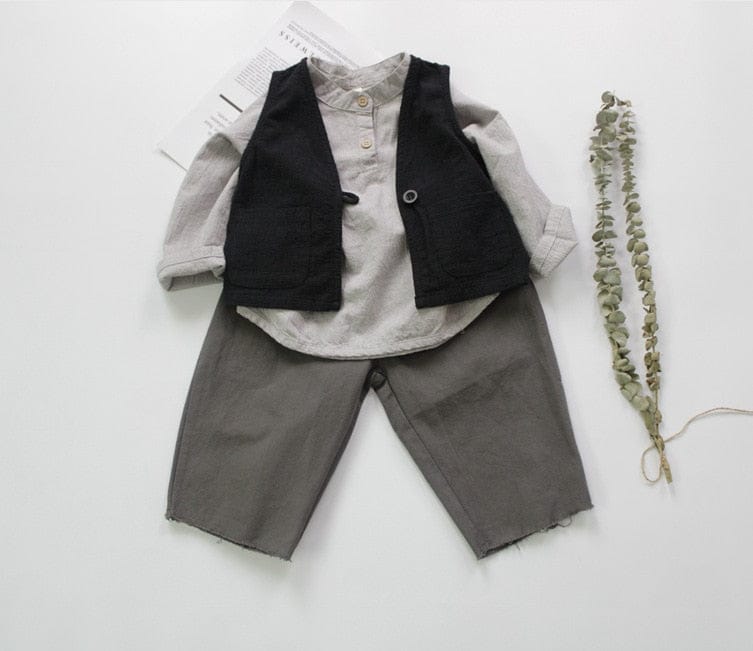 長袖シャツ・ブラウス キッズ スタンドカラー シャツ【mh0000014】