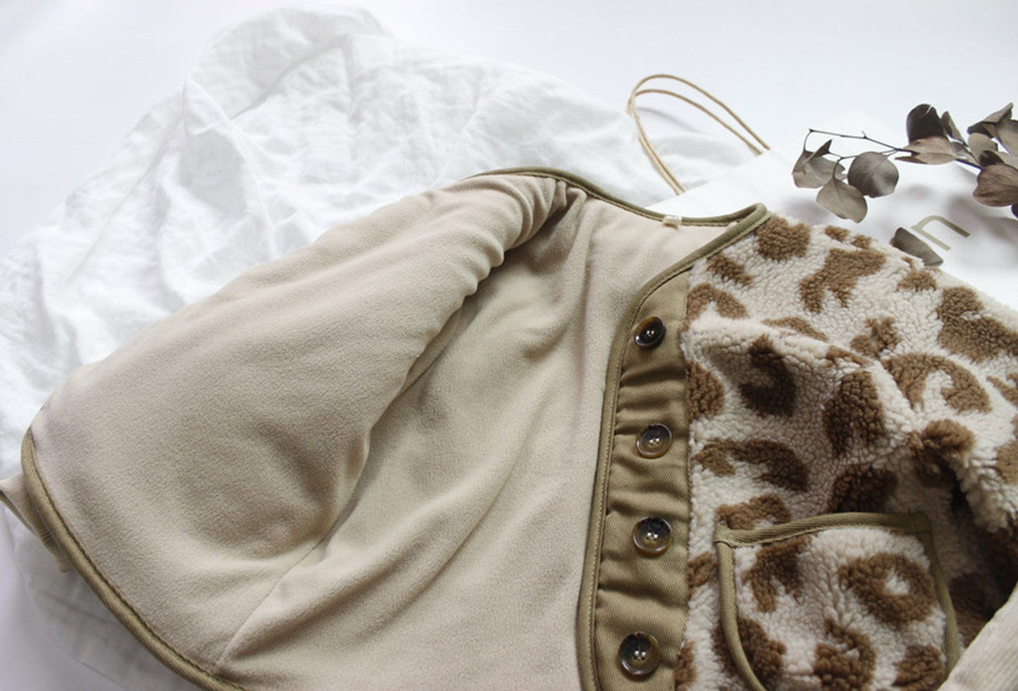 ショートコート・ジャケット・ジャンパー キッズ レオパード フリース ジャケット アウター【mh0000287】