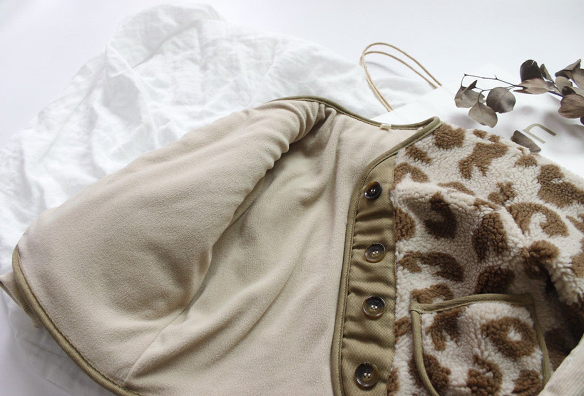 ショートコート・ジャケット・ジャンパー キッズ レオパード フリース ジャケット アウター【mh0000287】