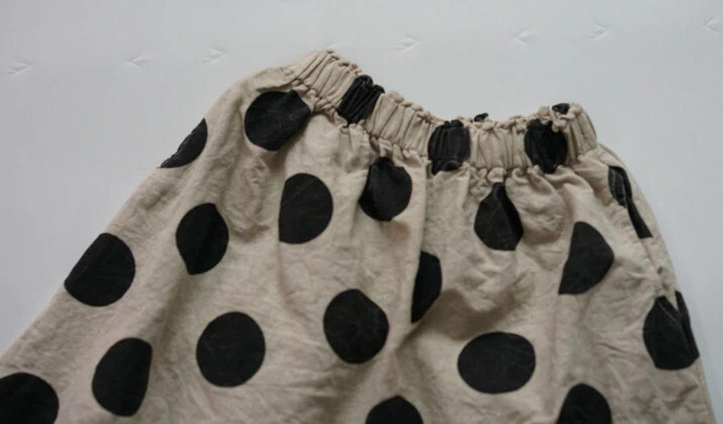 ハーフパンツ・ショートパンツ キッズ ポルカドット サルエルパンツ コットンリネン【mh0000531】