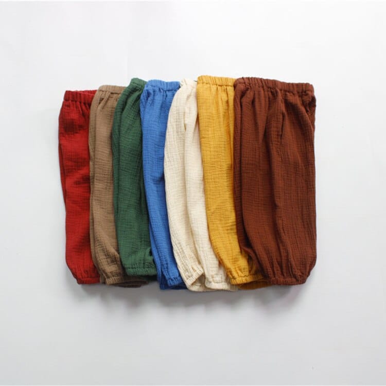 ロングパンツ・スウェットパンツ キッズ コットンルーズ サマーパンツ【mh0000831】