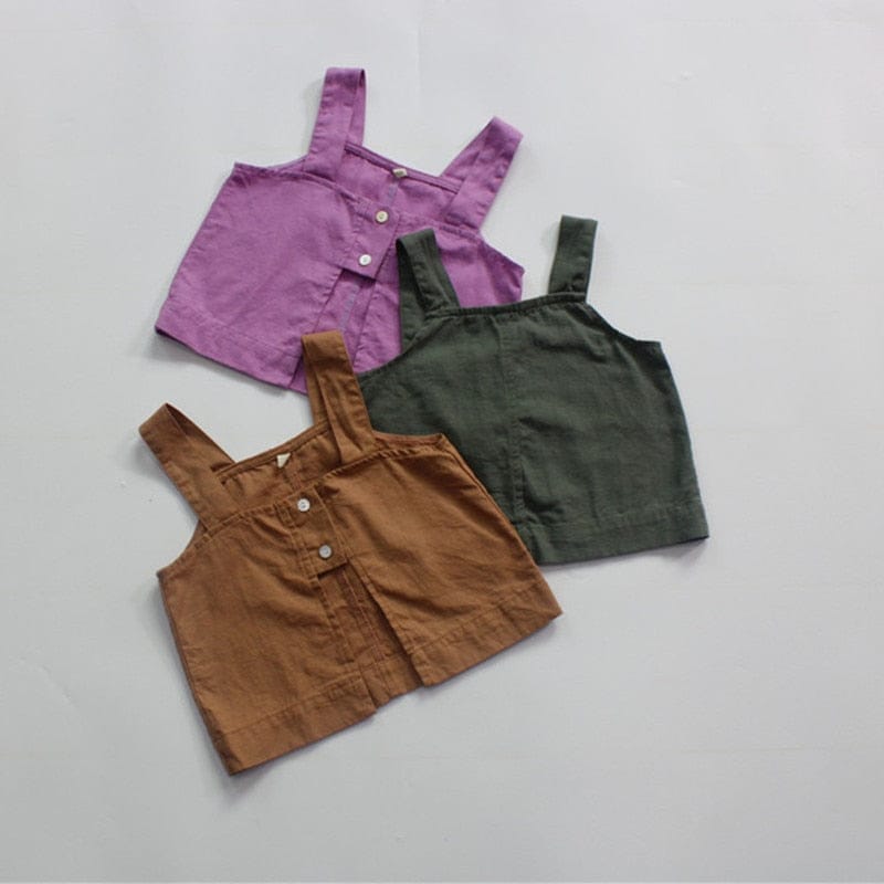 タンクトップ・キャミソール・ノースリーブトップス キッズ  キャミソール ノースリーブ ビスチェ バックスリット トップス【mh0000841】