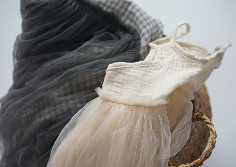 ノースリーブワンピース キッズ チュチュスカート ドッキング チェック 無地 キャミソール ワンピース【mh0000871】