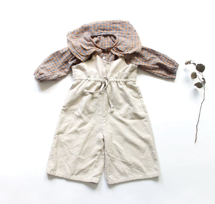 長袖シャツ・ブラウス キッズ チェック フリルカラー 長袖 ブラウス シャツ【mh0000996】