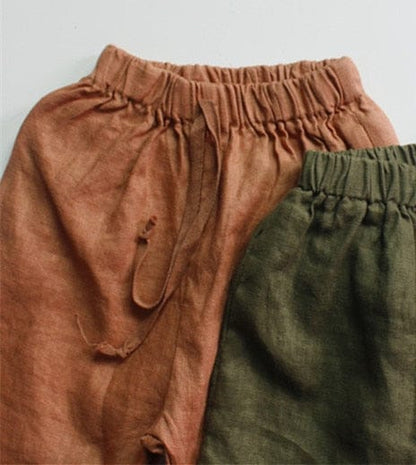 ロングパンツ・スウェットパンツ キッズ アースカラー ルーズ ロング パンツ ズボン【mh0001293】