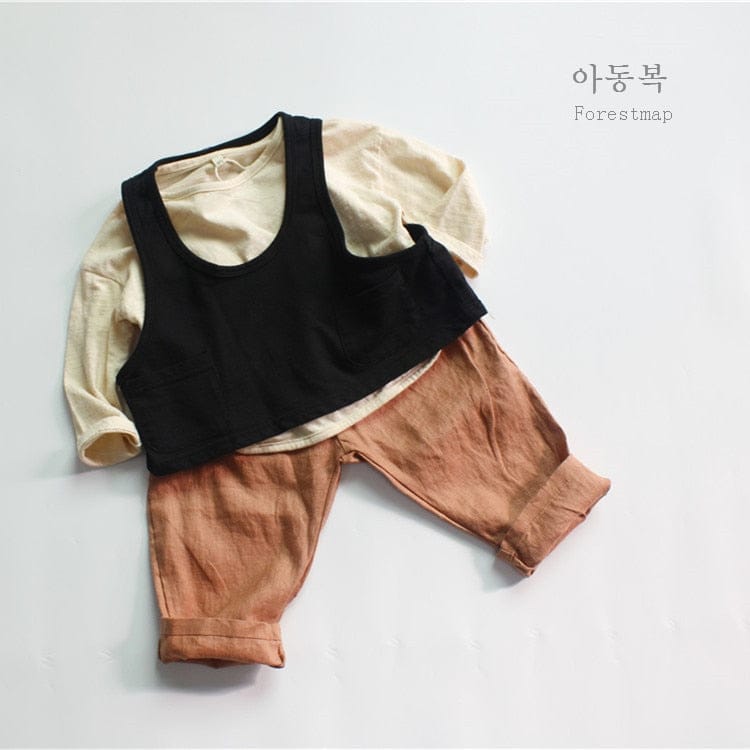 ロングパンツ・スウェットパンツ キッズ アースカラー ルーズ ロング パンツ ズボン【mh0001293】