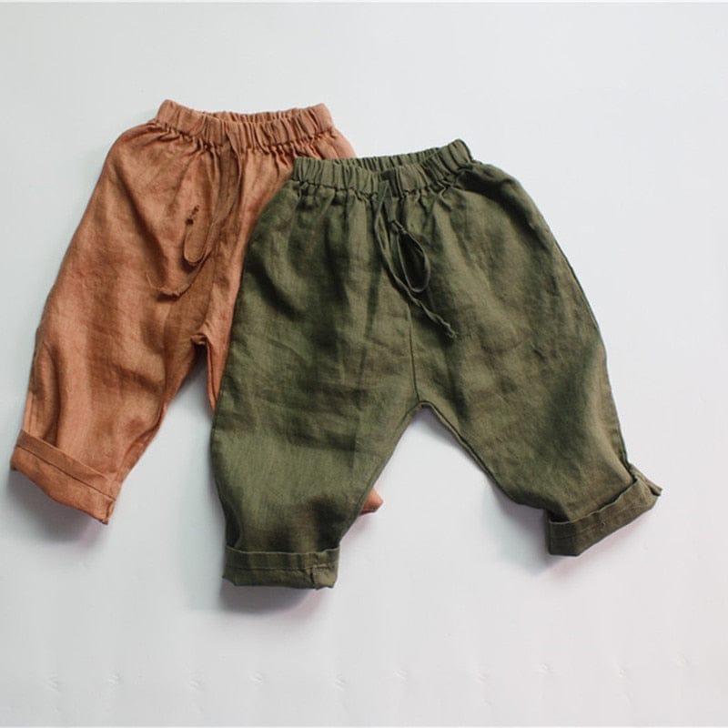 ロングパンツ・スウェットパンツ キッズ アースカラー ルーズ ロング パンツ ズボン【mh0001293】