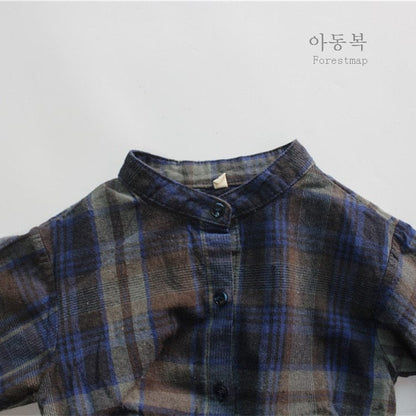 長袖ワンピース キッズ トラッド チェック 長袖 ワンピース【mh0001297】