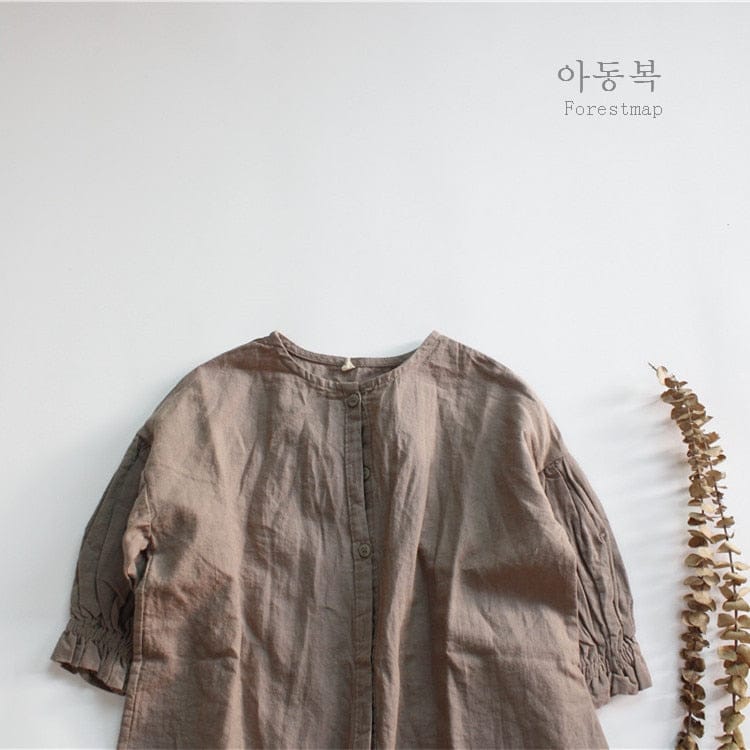 長袖ワンピース キッズ 無地 ルーズ ロング 長袖 シャツ ワンピース【mh0001299】