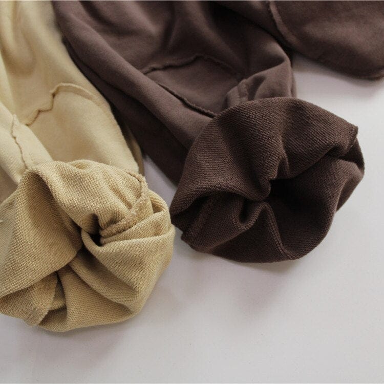 ロングパンツ・スウェットパンツ キッズ 無地 膝パッチ ルーズ ランタン パンツ ズボン【mh0001306】