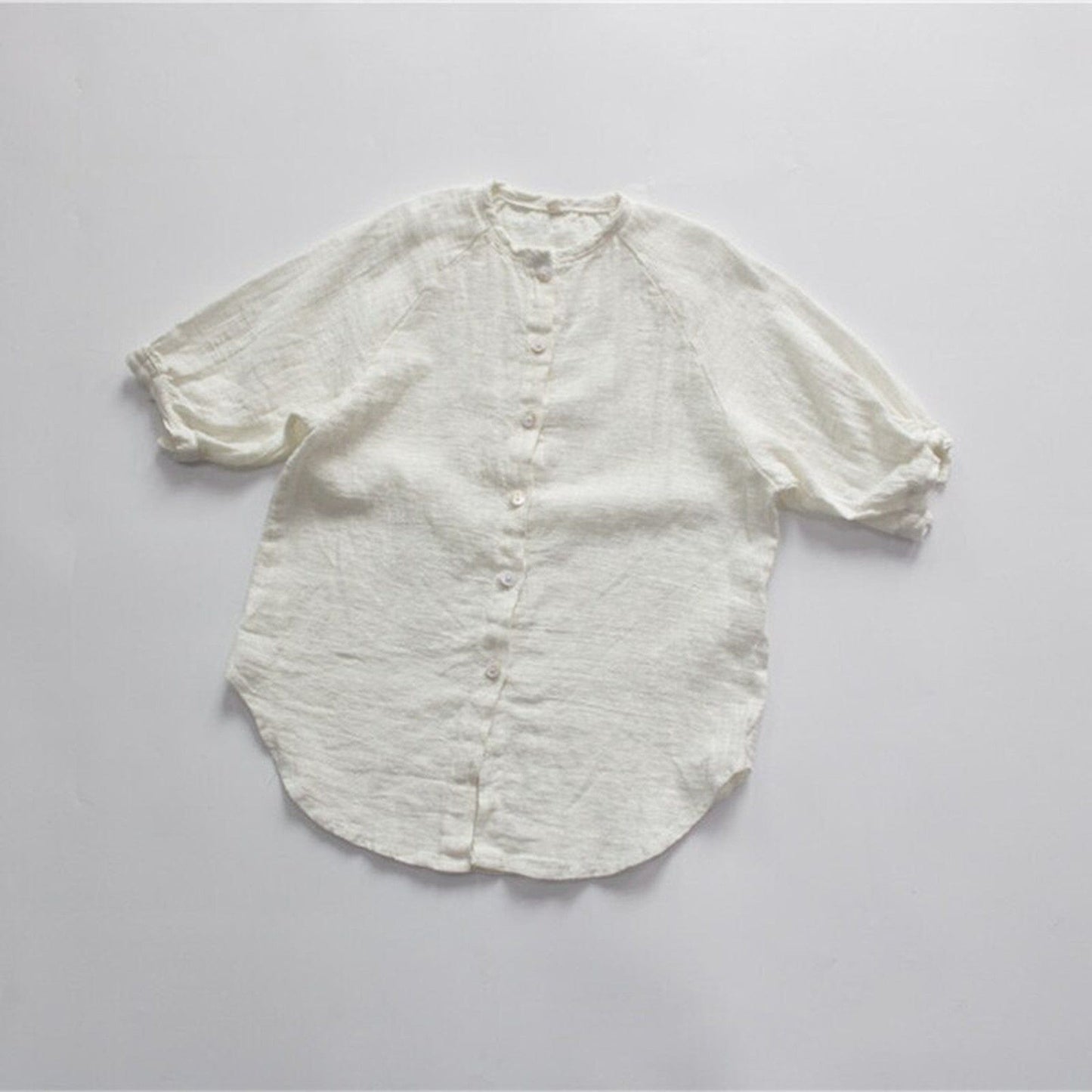 半袖シャツ・ブラウス White / 90cm キッズ 薄手シャツ オーバーシャツ【mh0000440】