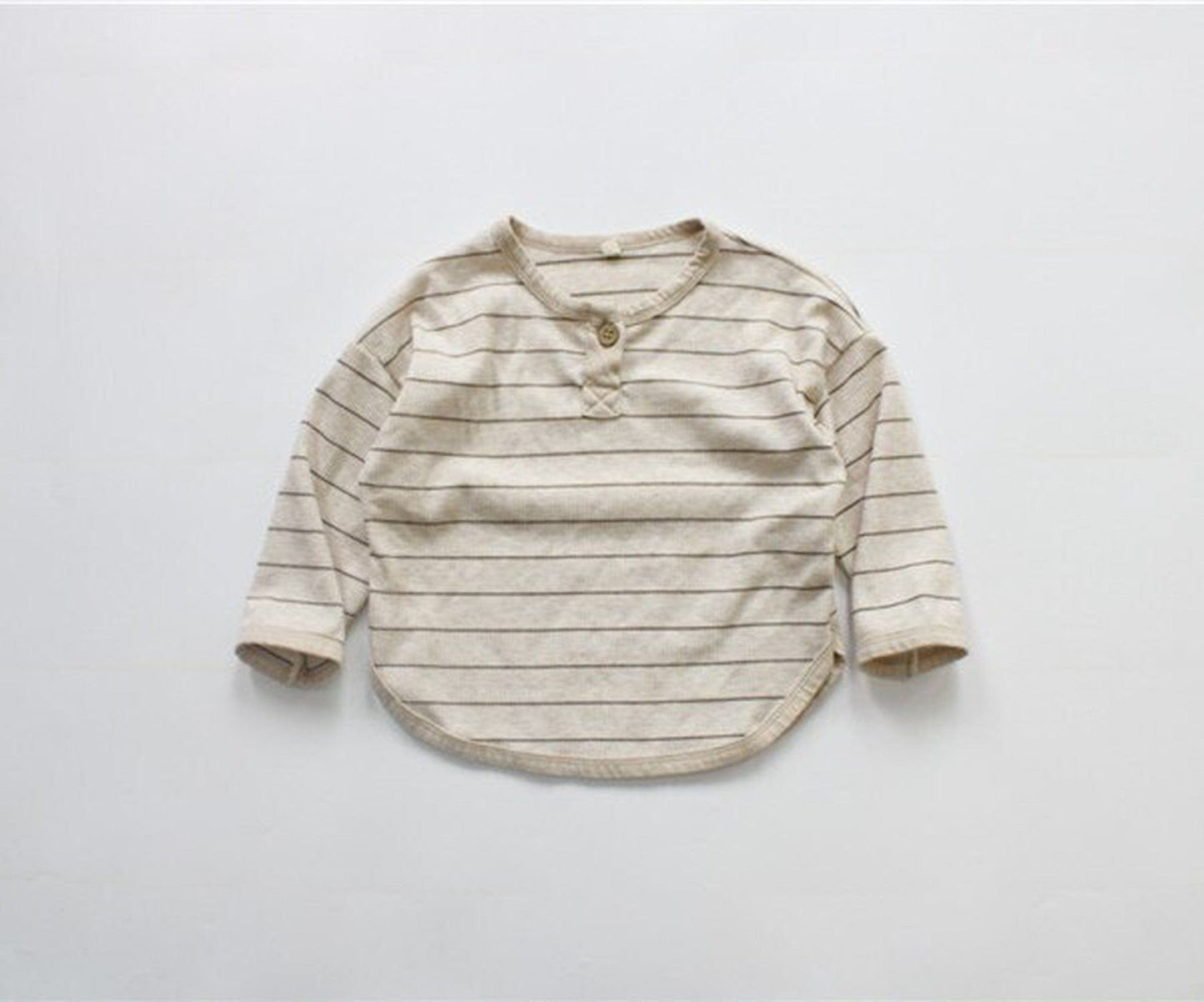 長袖Tシャツ Beige / 12M 80cm キッズ ボーダー 長袖 Tシャツ トップス【mh0001201】