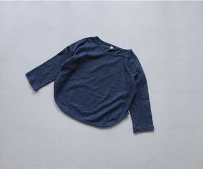長袖Tシャツ Blue / 24M 80cm キッズ シンプル 長袖Tシャツ【mh0000137】