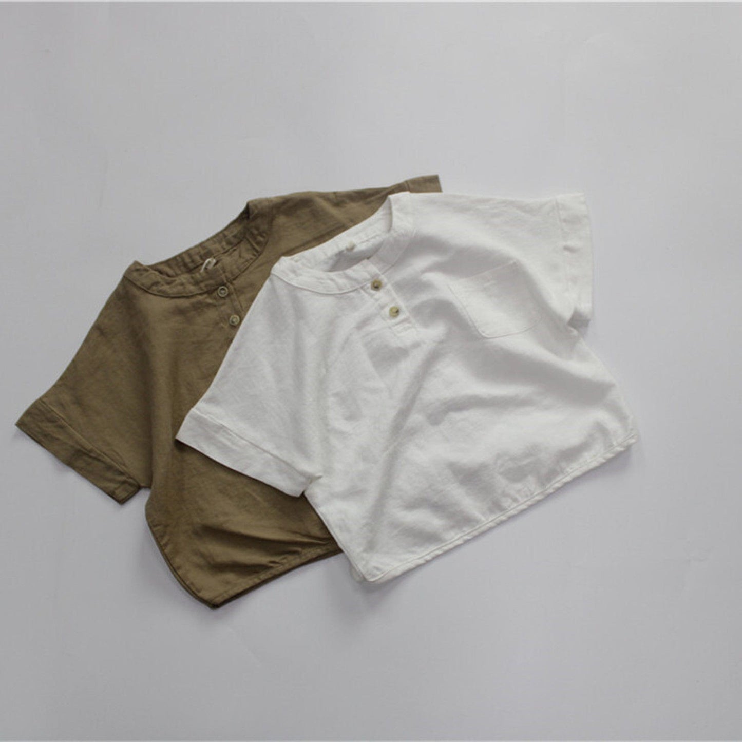 半袖Tシャツ キッズ コットンリネン 半袖 トップス【mh0000492】