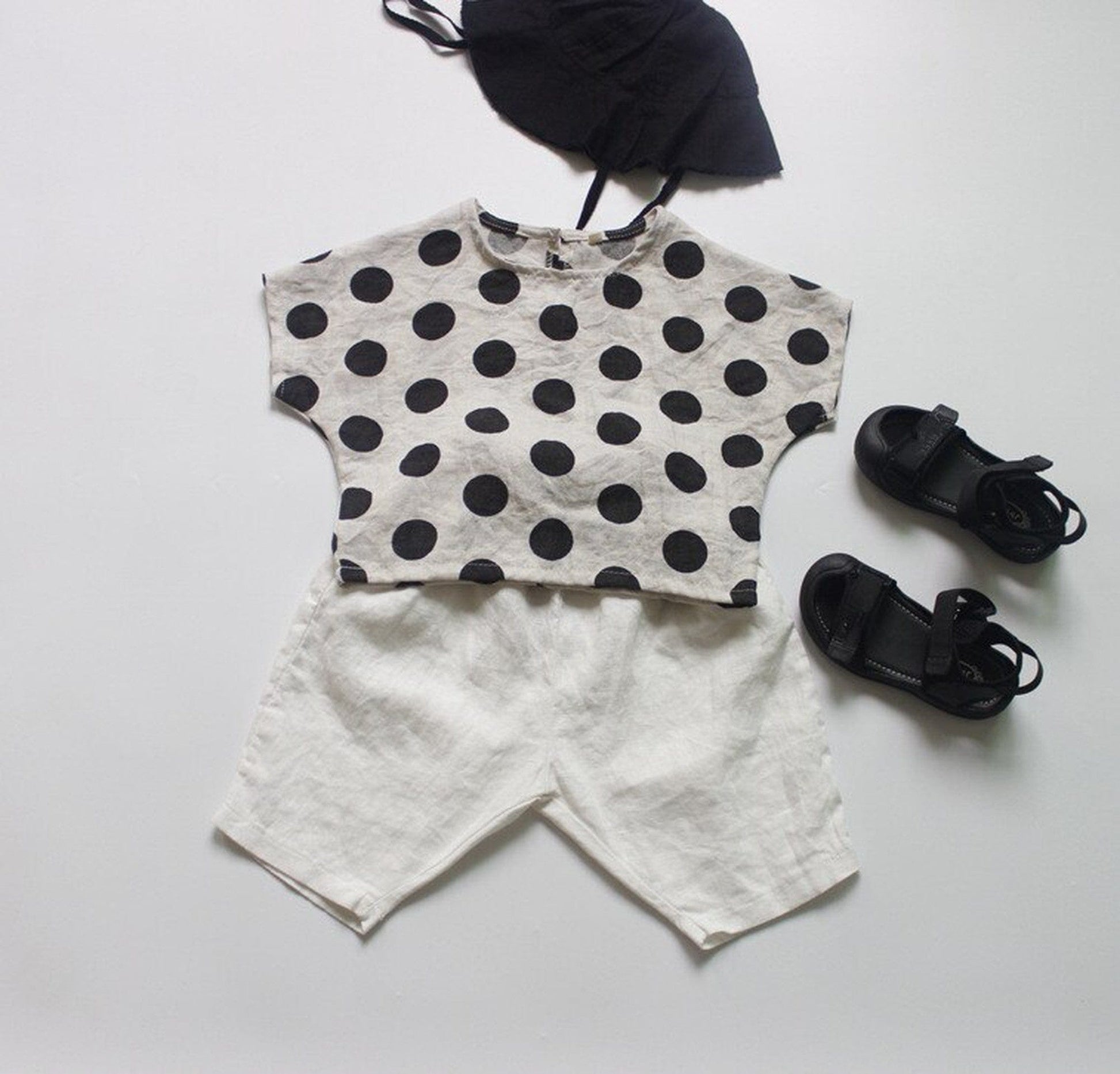 半袖Tシャツ キッズトップス みずたまドットプリント ルーズ シャツ Tシャツ【mh0000540】