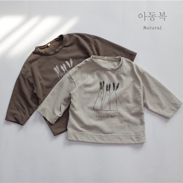 長袖Tシャツ キッズ うさぎ ラビット 長袖 Tシャツ トップス【mh0001304】