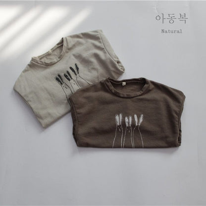 長袖Tシャツ キッズ うさぎ ラビット 長袖 Tシャツ トップス【mh0001304】