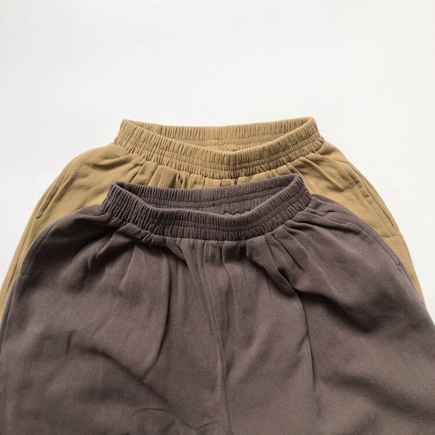 ロングパンツ・スウェットパンツ キッズパンツ コットン ルーズ ロングパンツ カーキ/ダークグレー/2カラー【mh0000636】