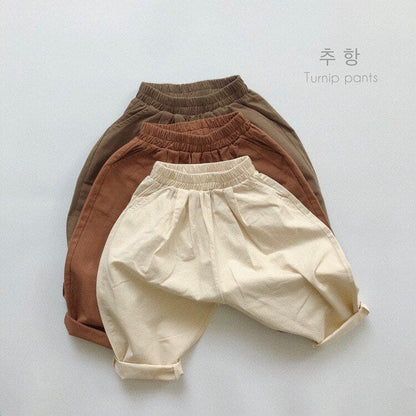 ロングパンツ・スウェットパンツ キッズパンツ ルーズパンツ サルエルパンツ シンプルベーシック 3カラー【mh0000130】