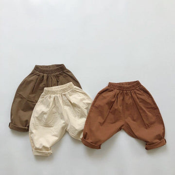 ロングパンツ・スウェットパンツ キッズパンツ ルーズパンツ サルエルパンツ シンプルベーシック 3カラー【mh0000130】