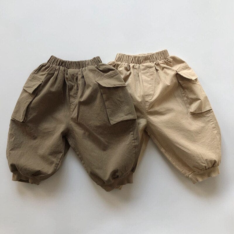 ロングパンツ・スウェットパンツ キッズ ナチュラル コットン カーゴパンツ【mh0000021】