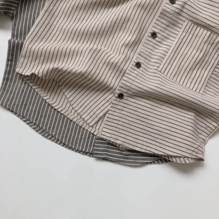 長袖シャツ・ブラウス キッズ ストライプ シャツ トップス【mh0000133】