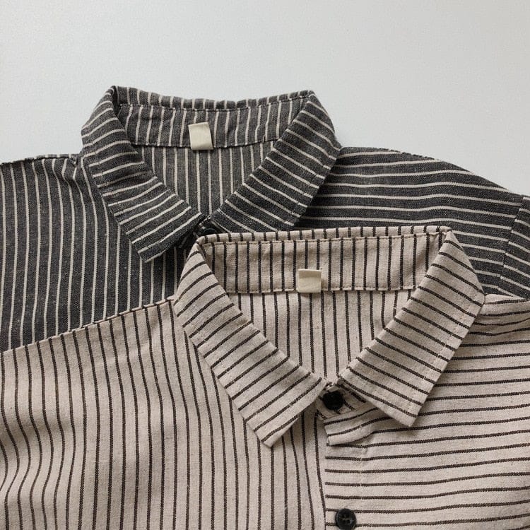 長袖シャツ・ブラウス キッズ ストライプ シャツ トップス【mh0000133】